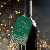 Einfach Elegant Green Tan Kariert Snowflake Gesche Geschenkanhänger