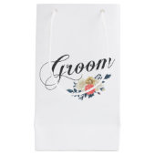 Einfach & elegant Groom Floral | Geschenktasche Kleine Geschenktüte (Vorderseite)