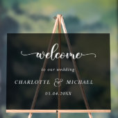 Einfach, elegant, Hochzeit Acrylschild (Neutral)