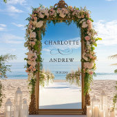 Einfach, elegant, Hochzeit Fensteraufkleber