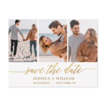 Einfach elegant Hochzeit Save the Date 3 Foto