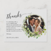 Einfach, elegant, Hochzeiten "Danke" 1 Foto Postkarte (Vorderseite)