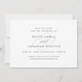 Einfach elegant | Horizontales Foto Save the Date (Rückseite)