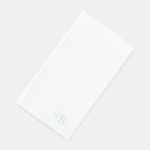 Einfach Elegant Ice Blue Monogram Serviette (Ecke)