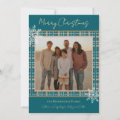 Einfach Elegant Karierte Schneeflocken Weihnachten (Vorderseite)