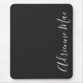 Einfach elegant Kohle Grau Personalisiert Mousepad (Vorne)