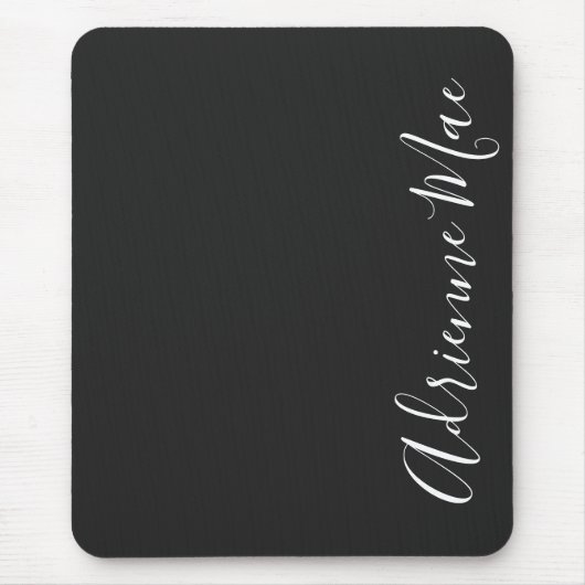 Einfach elegant Kohle Grau Personalisiert Mousepad (Vorne)