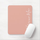 Einfach elegant Korallenrosa Personalisiert Mousepad (Mit Mouse)