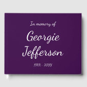 Einfach & elegant Lila Gästebuch (Vorderseite)