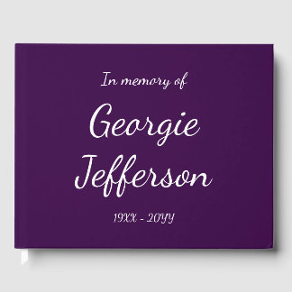 Einfach & elegant Lila Gästebuch