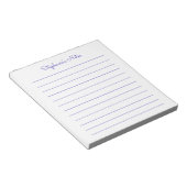 Einfach elegant Lila Lined Personalisiert Notepad Notizblock (angewinkelt)