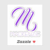 Einfach elegant Lila Personalisierte Aufkleber (Blatt)