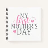Einfach & elegant Mein erster Muttertag | Notebook Notizblock (Vorderseite)