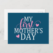 Einfach & elegant Mein erster Muttertag | Postkart Postkarte (Vorne/Hinten)