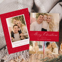 Einfach Elegant Merry Christmas Script Red 4 Foto