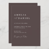 Einfach elegant minimalistisch handschriftlich einladung (Vorne/Hinten)