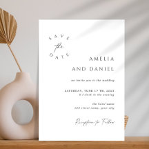 Einfach elegant minimalistisch Save the Date