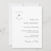 Einfach elegant minimalistisch Save the Date Einladung (Vorderseite)