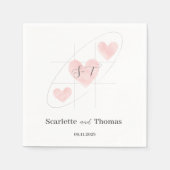 Einfach elegant Minimalistisch Serviette (Vorderseite)