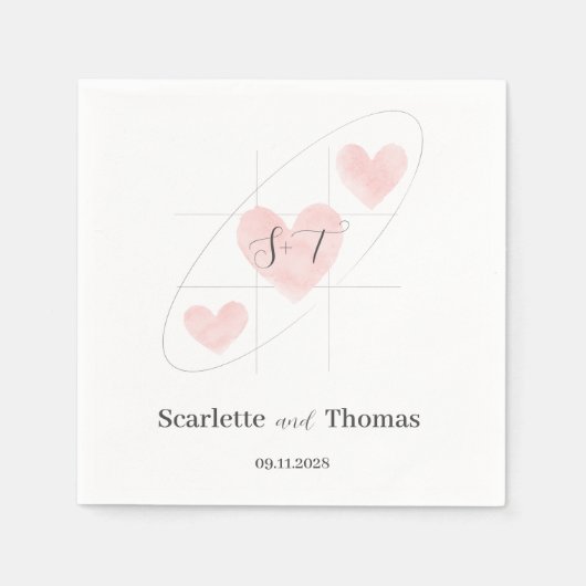 Einfach elegant Minimalistisch Serviette (Vorderseite)