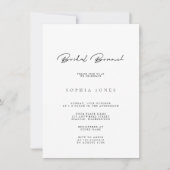 Einfach elegant Minimalistisches Bridal Brunch Einladung (Vorderseite)