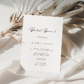 Einfach elegant Minimalistisches Bridal Brunch Einladung