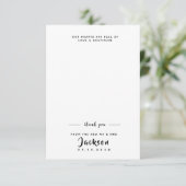 Einfach elegant mit Foto Wedding Dankeschön Card Dankeskarte (Stehend Vorderseite)