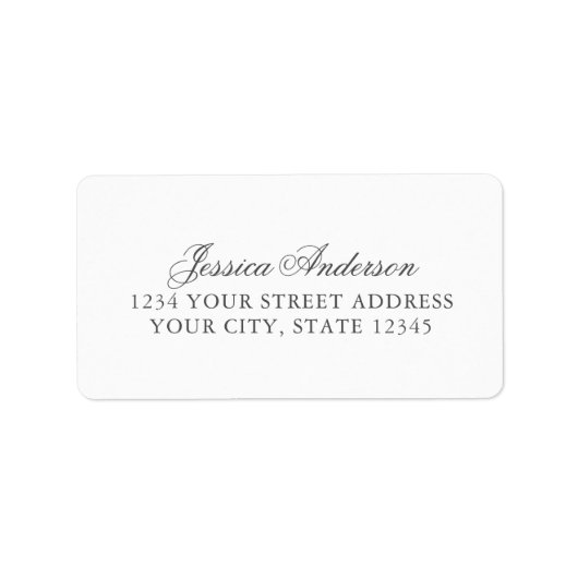 Einfach elegant mit Ihrer Adresse umgehen Adressaufkleber (Vorne)