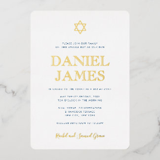 Einfach elegant mit/Text auf der Rückseite Bar Mit Folieneinladung