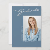 Einfach elegant modern | 1 Foto Grad Ankündigung (Vorderseite)