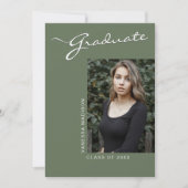 Einfach elegant modern | 1 Foto Grad Ankündigung (Vorderseite)