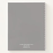 Einfach elegant Modern Ash Gray Personalisiert Notizblock (Rückseite)