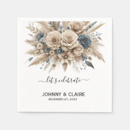 Einfach Elegant Modern Boho Pampasgras Klassiker Serviette