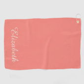 Einfach Elegant Modern Monogrammiert Chic Golfhandtuch (Horizontal)