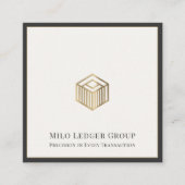 Einfach elegant modern quadratische visitenkarte (Vorderseite)