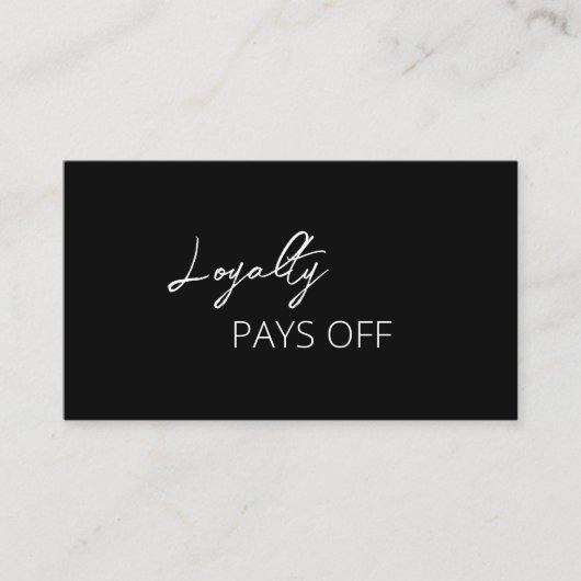 Einfach elegant modern treuekarte (Vorderseite)