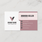 Einfach elegant modern visitenkarte (Rückseite)