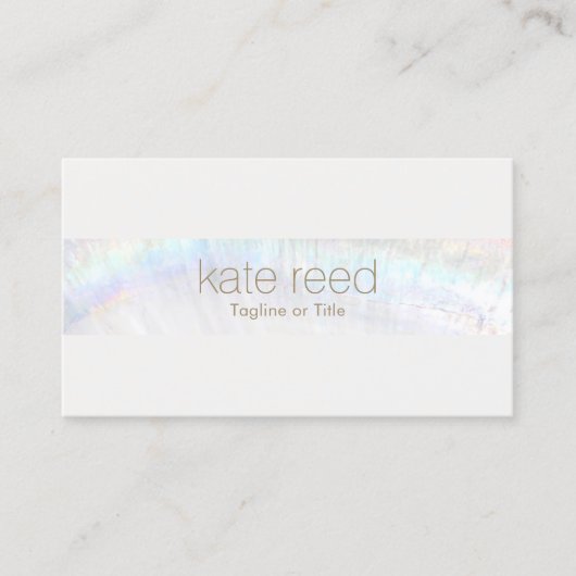 Einfach elegant, modern weiß visitenkarte (Vorderseite)