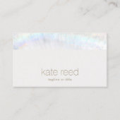 Einfach elegant, modern weiß visitenkarte (Vorderseite)