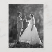 Einfach elegant Moderne Foto Front & Back Wedding Flyer (Hinten)