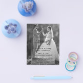 Einfach elegant Moderne Foto Front & Back Wedding Flyer (Einzeln)