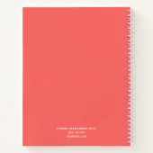 Einfach elegant moderne Korallen Personalisiert Notizblock (Rückseite)