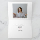 Einfach Elegant Moderner Geburtstag Stilvoll 4 Fot Karte (Innenseite)