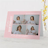 Einfach Elegant Moderner Geburtstag Stilvoll 4 Fot Karte (Gelbe Blume)