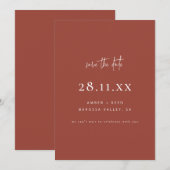 Einfach Elegant Modernes Minimalistisch Save The Date (Vorne/Hinten)