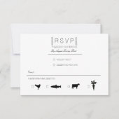 Einfach elegant | Modernes Schwarz/Weiß-UAWG RSVP Karte (Vorderseite)