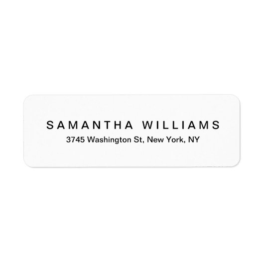 Einfach elegant Modernes, Schwarz-weißes Minimalis (Vorne)