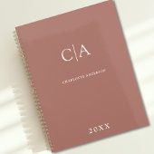 Einfach, elegant, monogramm planer