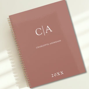 Einfach, elegant, monogramm planer