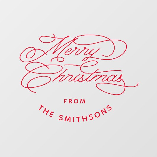 Einfach & elegant Niedlich Frohe Weihnachten Perso Fensteraufkleber (Blatt)